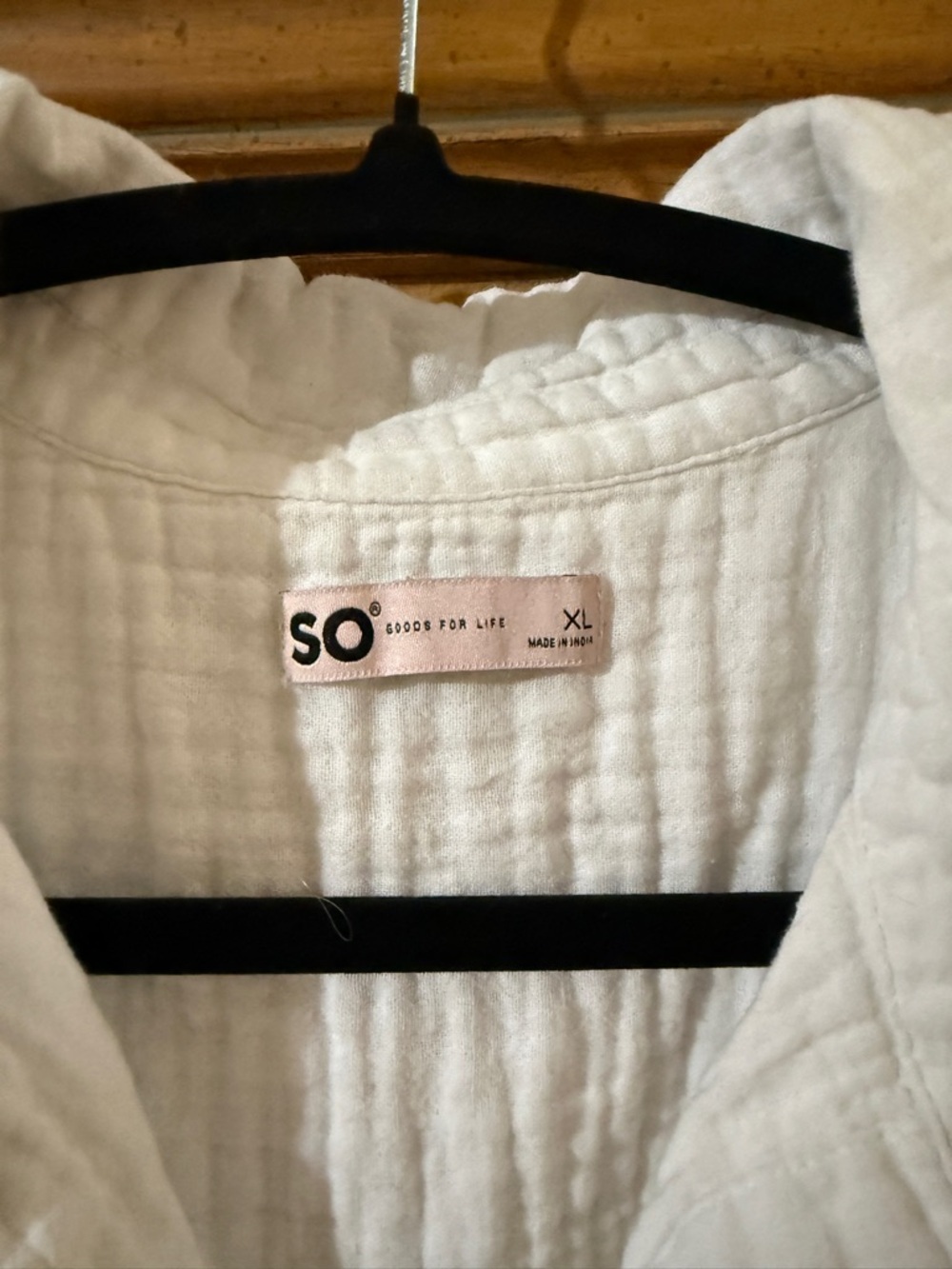SO White Sleeveless Button-Up Tie Front Gauze Top - Picture 5 of 5